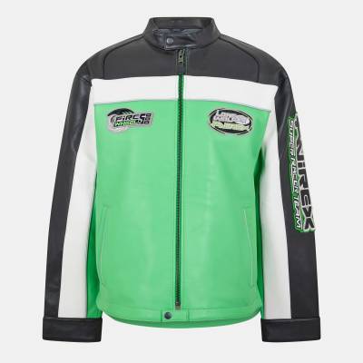Avirex Яке Avirex Men's LoneWolf Leather Jacket - Lime Green