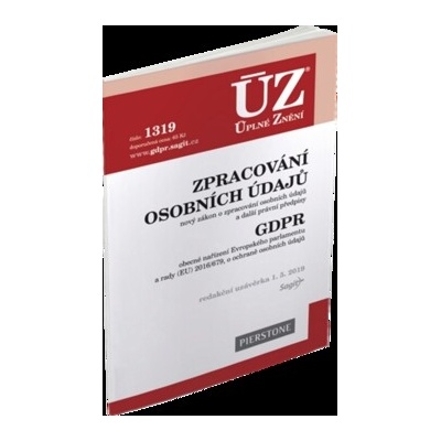 ÚZ 1319 Zpracování osobních údajů, GDPR