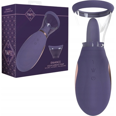 Shots Pumped Enhance Rechargeable Vulva & Breast Pump Purple