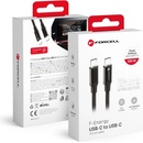 Forcell C391 nabíjací USB-C > USB-C QC4.0 5A/20V PD100W E-mark/ 4K/ Thunderbolt/ 20Gbit/s, 1m, černý