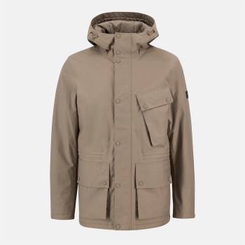 Barbour International Яке Barbour International Men's Endley Waterproof Hooded Long Sleeve Long Puffer Jacket - Brindle BR11