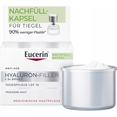 Eucerin Hyaluron-Filler + 3x Effect denní krém SPF15 pro suchou pleť náplň 50 ml – Hledejceny.cz