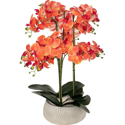 Umělá květina v květináči, orchidej SANAE, 65 cm