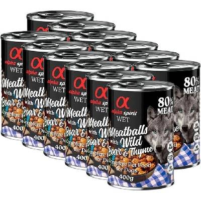 Alpha Spirit Meatballs Divočák s tymiánem 12 x 400 g