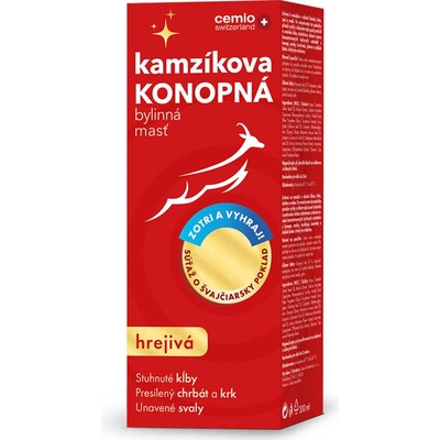 Cemio Kamzíkova konopná mast hřejivá 200 ml dárek