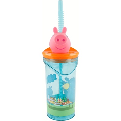 Stor plastový 3D pohár s figurkou Peppa Pig 48666 360 ml