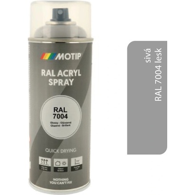 Motip Acryl 400 ml RAL 7004 lesk