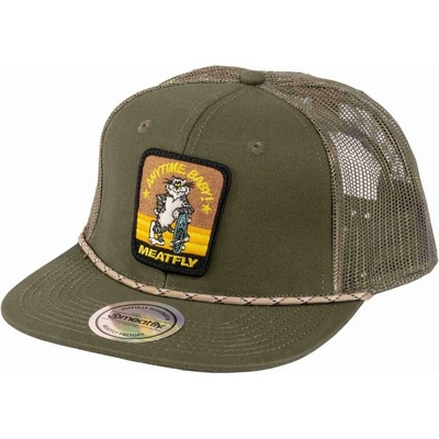 Meatfly шапка с козирка Thunderbolt Trucker Olive Tomcat | Зелена | Meatfly | Zelen | МЪЖЕ | ЕДИН РАЗМЕР