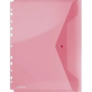 DONAU Envelope briefcase DONAU latch, PP, A4, 200micr. , with Europerforation, red