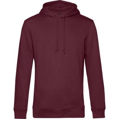 B&C mikina Inspire Hooded s kapucí pánská COT01U33B37000-burgundy