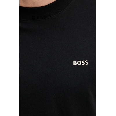 BOSS Orange Памучна тениска BOSS Orange в черно с принт 50539188 (50539188)