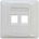 3M Лицев панел 3M VOL-CHUK-2K, 86x86, за 2x RJ45 вложки, бял (XF003849213)