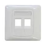 3M Лицев панел 3M VOL-CHUK-2K, 86x86, за 2x RJ45 вложки, бял (XF003849213)