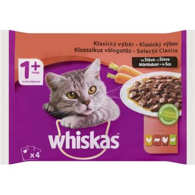 Whiskas klasický výber 4 x 100 g