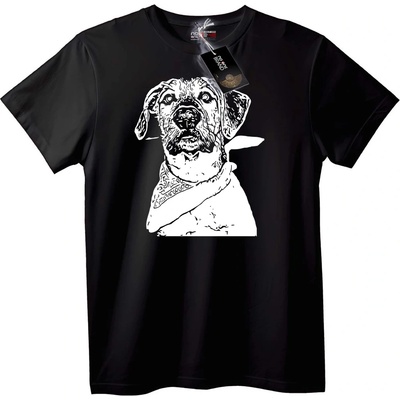 NOONEBRAND Тениска с Кучешка Бандана - S, White