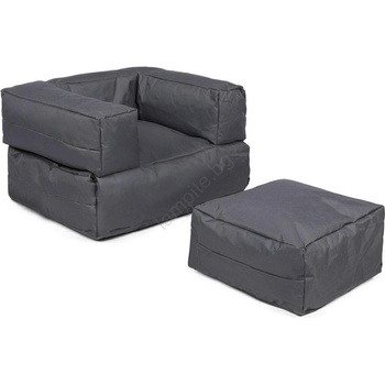 Asir Барбарон с подложка за крака 65x40 см сив (AS1507)