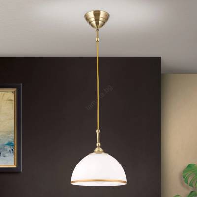 Orion HL 6-1808/1 - Пендел OLD LAMP 1xE27/40W/230V бял/месинг (OR0129)