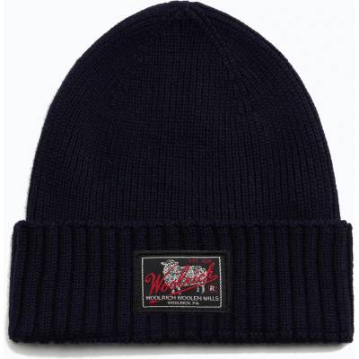 Woolrich Legacy Patch Beanie melton blue