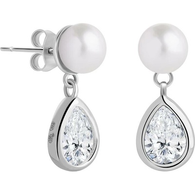 Preciosa elegantní stříbrné s pravou perlou Pure Pearl 5337 00