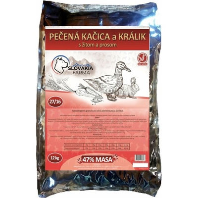 Slovakia Farma Pečená kačica a králik s žitom a prosom 27/16 10 kg
