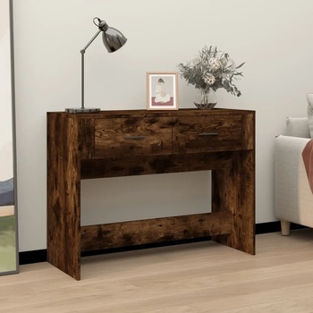 Image 1 of vidaXL Конзолна маса, опушен дъб, 100x39x75 см, инженерно дърво (816781)