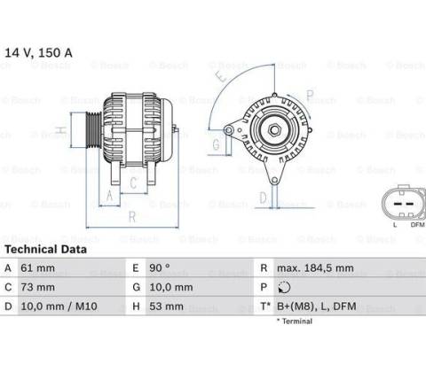 BOSCH Alternátor 0986048921