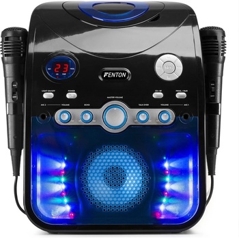 Fenton SBS20B Karaoke systém s přehrávačem CD bluetooth a mikrofony černá barva