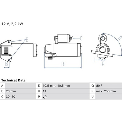BOSCH 0 986 027 320 Startér (0986027320)