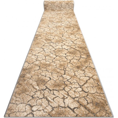 Nej-koberce Karmel Terra popraskaná země šedý / karamelový metráž 70 cm