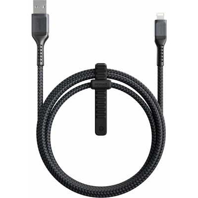 Nomad Кабел Nomad Kevlar USB-A to Lightning Cable (NM01911010), от USB A(м) към Lightning(м), 1.5m, 12W, черен (NM01911010 (473930))