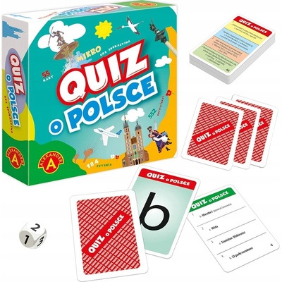 Alexander Toys Александър Квиз за Полша джобна образователна игра 55 карти (5906018028645)