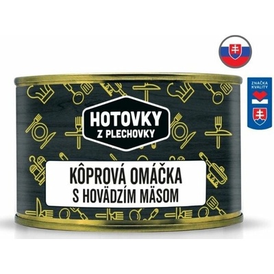 Hotovky z plechovky Kôprová omáčka s hovädzím mäsom 400 ml