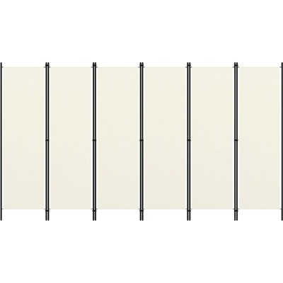 vidaXL so 6 panelmi krémovo biely 300 x 180 cm