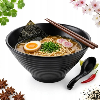 Sokomedica MISKA NA TĚSTOVINY POLÉVKY RAMEN ČERNÁ 19 cm 1 l