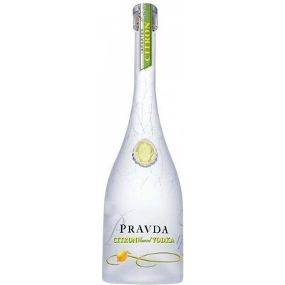 Vodka Pravda Citron 37,5% 0,05 l (čistá flaša)