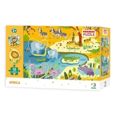 dodo - Пъзел сортер - Африка - 18 части (300159)