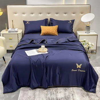 EmonaMall Спално бельо с тънка олекотена завивка EmonaMall, 4 части - Модел S17184 (S17184-6666f7)