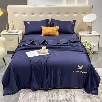 EmonaMall Спално бельо с тънка олекотена завивка EmonaMall, 4 части - Модел S17184 (S17184-6666f7)