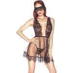 Anais Секси нощница Koszulka-Venetia-stringi-GRATIS-CzarnyV-52940-Czarny - Бял, размер L/XL