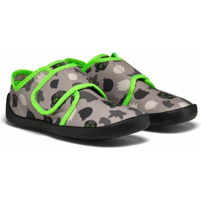 Affenzahn Slipper Cotton Movy čierna šedá zelená