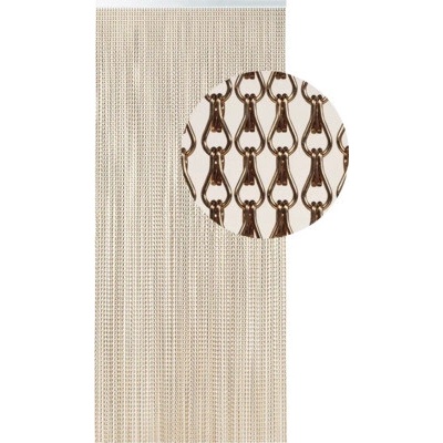 Záves na dvere Alu 90x210 cm hnedý/bronze