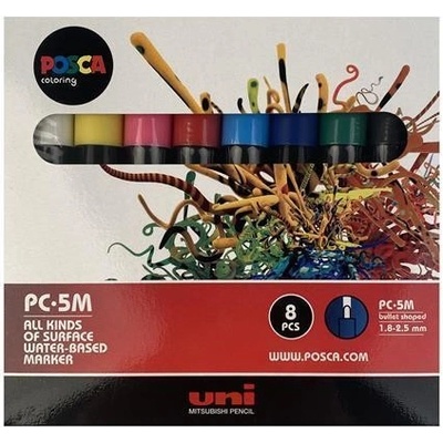 UNI POSCA PC-5M 8 ks – Zboží Živě