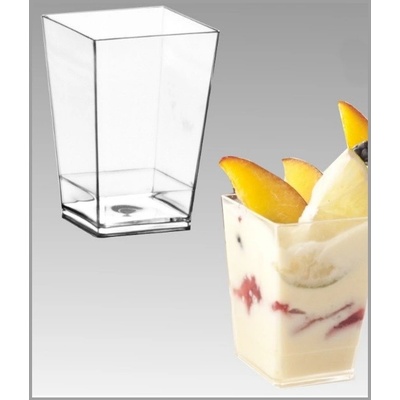 Plastový pohárek na dezerty 85 ml - hranatý - 10 ks – Zbozi.Blesk.cz