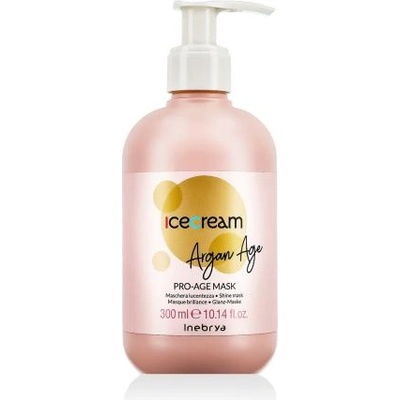 Inebrya Ice Cream Argan Age Pro-Age Mask маска за блясък на косата 300 ml унисекс