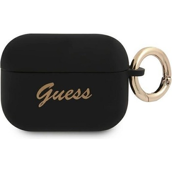 Guess Калъф Guess GUAPSSSK Vintage Script за Apple AirPods Pro, черен/силикон (GUE001376)