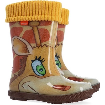 Demar hawai lux print 0049 ak жираф / Детски изолирани гумени ботуши 34-35 (0049ak/34-35)
