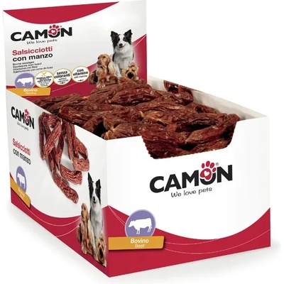 Camon Flavoured sausages - Лакомство за кучета, вкусни парчета салам с телешко месо, 12 броя