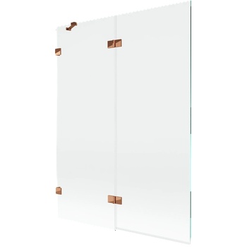 Mexen Lunar параван за вана с две крила, ляв 130 x 150 см, прозрачен, розово злато - 897-130-100-60-00-L (897-130-100-60-00-L)