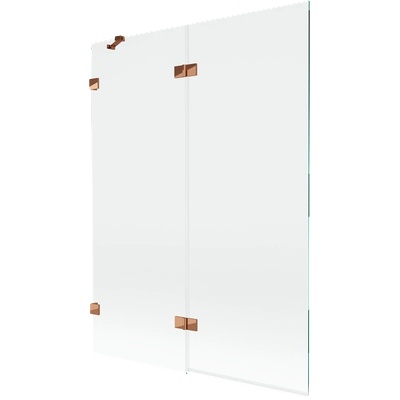 Mexen Lunar параван за вана с две крила, ляв 130 x 150 см, прозрачен, розово злато - 897-130-100-60-00-L (897-130-100-60-00-L)