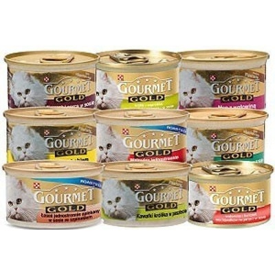 Gourmet Gold kočka druhy treska špenát 85 g